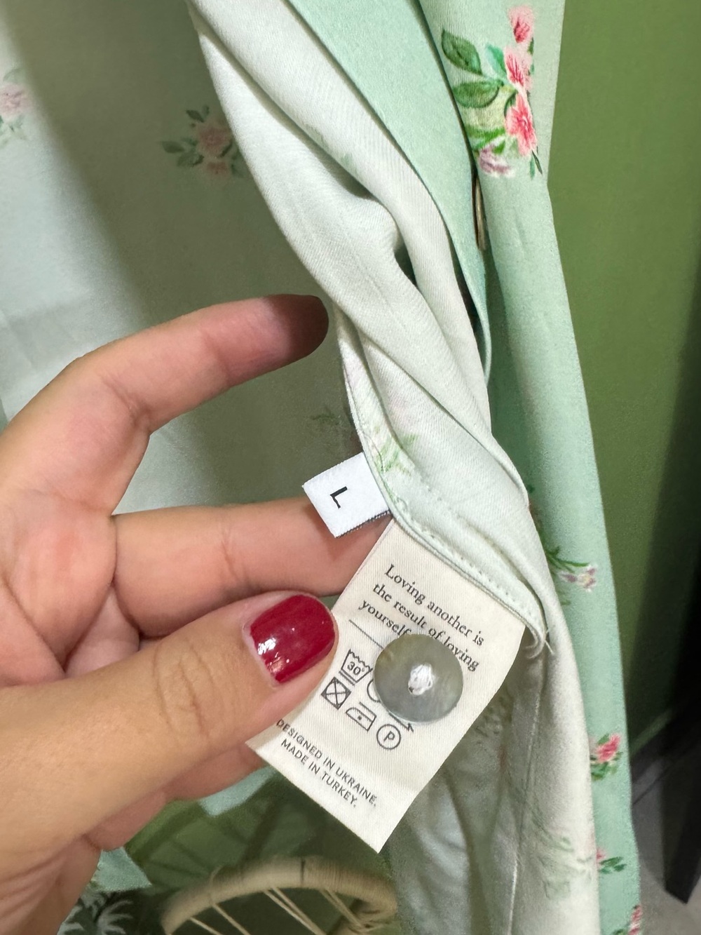 Sleeper Women's Blossom Printed Shirt in Mint - Picture 6 of 6
